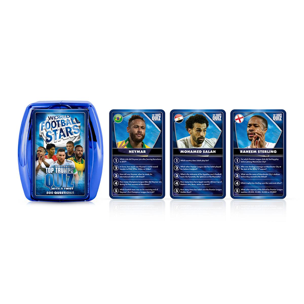  «Настільна гра World Football Stars Blue Top Trumps Quiz Card Game», бренда Winning Moves - фото №1
