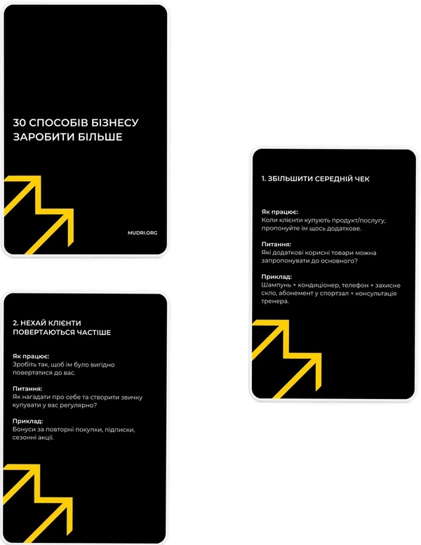 Бумажная книга «Набір карток «30 способів бізнесу заробити більше»» - фото №1