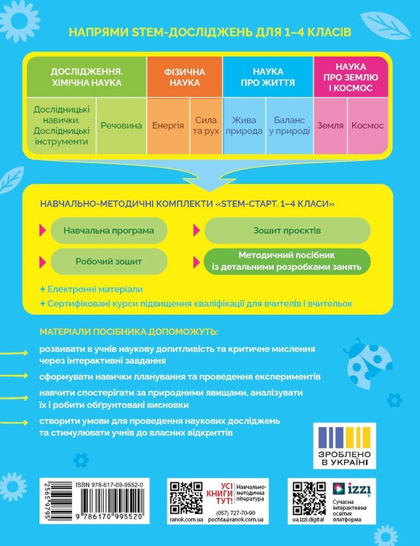 Бумажная книга «STEM-старт. 1–4 класи. Наука про життя. Методичний посібник», авторов Ирина Потапенко, Оксана Оноприенко, Елена Дубовик - фото №1