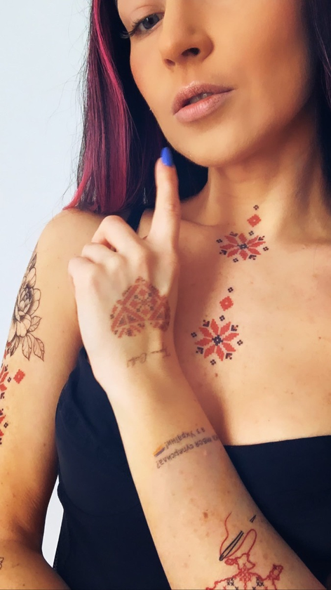 «Тимчасові Тату Arley Sign Півонії сили (1623-1)», бренда Arley Sign - фото №1