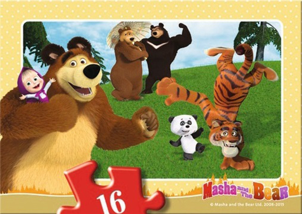  «Пазл 4 в 1 Маша и медведь Ravensburger (07028R) », бренда Ravensburger - фото №1