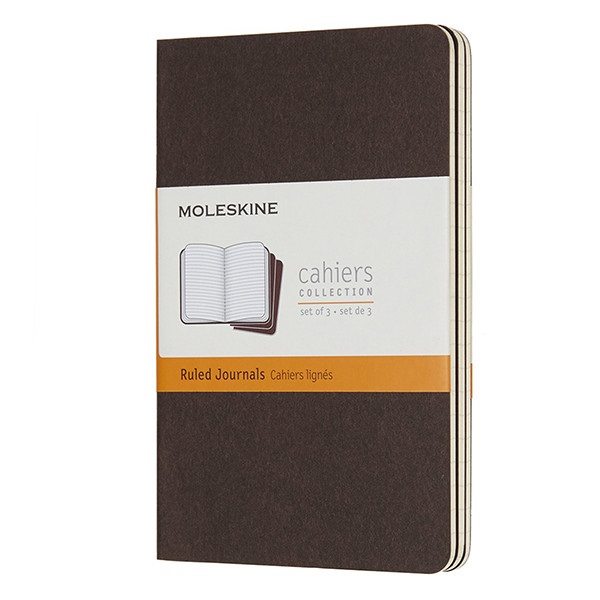  «Блокнот карманный Moleskine Cahier коричневый 3 шт (CH011P2)», бренда Moleskine - фото №1