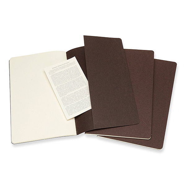  «Блокнот Moleskine Cahier коричневый 3 шт (CH018P2)», бренда Moleskine - фото №1