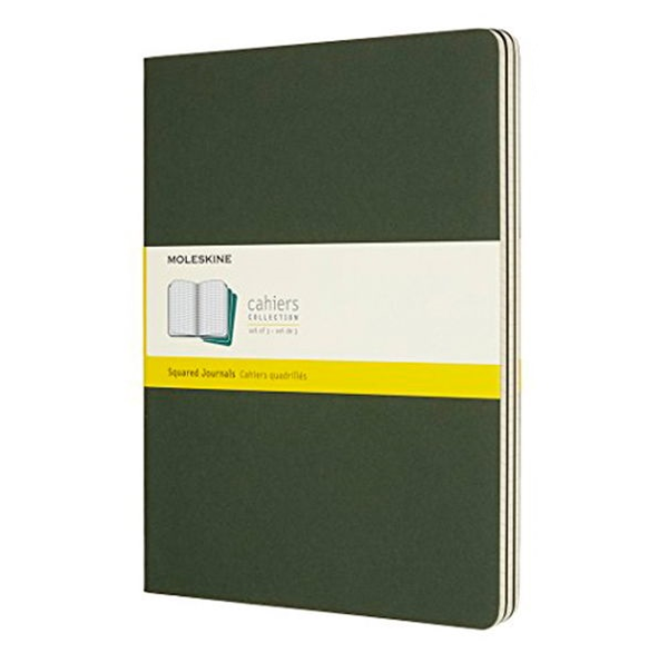  «Блокнот большой Moleskine Cahier зеленый (CH022K15)», бренда Moleskine - фото №1