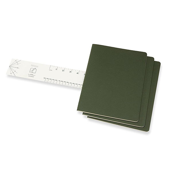  «Блокнот большой Moleskine Cahier зеленый (CH022K15)», бренда Moleskine - фото №1
