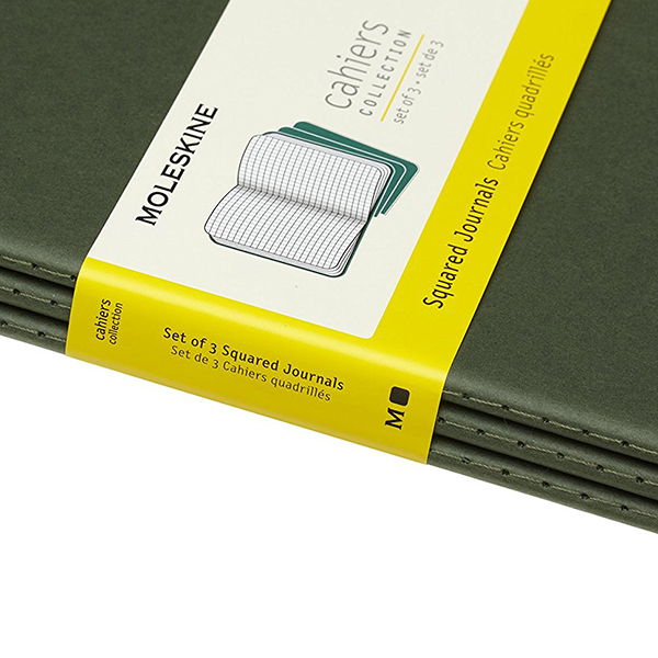  «Блокнот большой Moleskine Cahier зеленый (CH022K15)», бренда Moleskine - фото №1