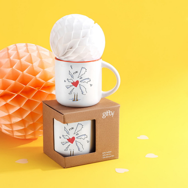  «Чашка Gifty Любовка Orange (AA-0103395)», бренда Gifty - фото №1
