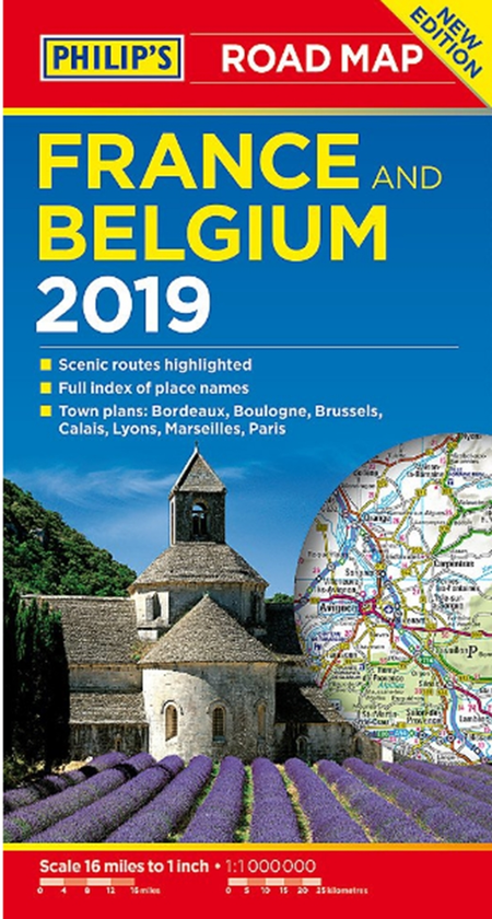 Бумажная книга «Philip's Road Map France and Belgium» - фото №1