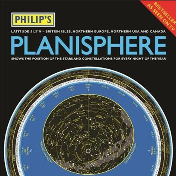Бумажная книга «Philip's Planisphere (Latitude 51.5 North) : For use in Britain and Ireland, Northern Europe, Northern USA and Canada» - фото №1