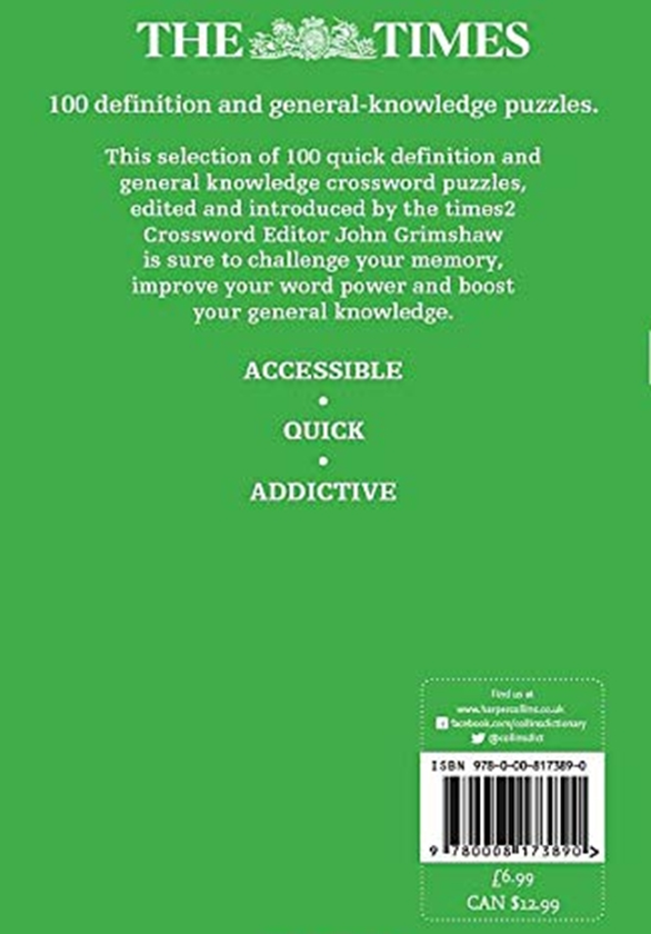 Бумажная книга «The Times Quick Crossword Book 21 : 100 World-Famous Crossword Puzzles from the Times2» - фото №1