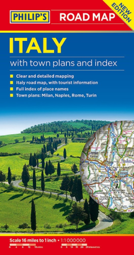 Паперова книга «Philip's Italy Road Map» - фото №1