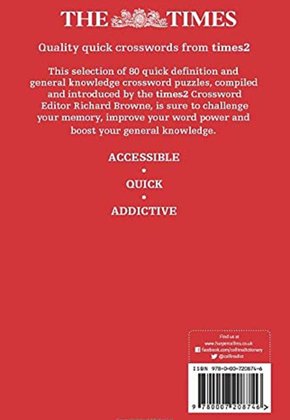 Бумажная книга «The Times Quick Crossword Book 11 : 80 World-Famous Crossword Puzzles from the Times2» - фото №1