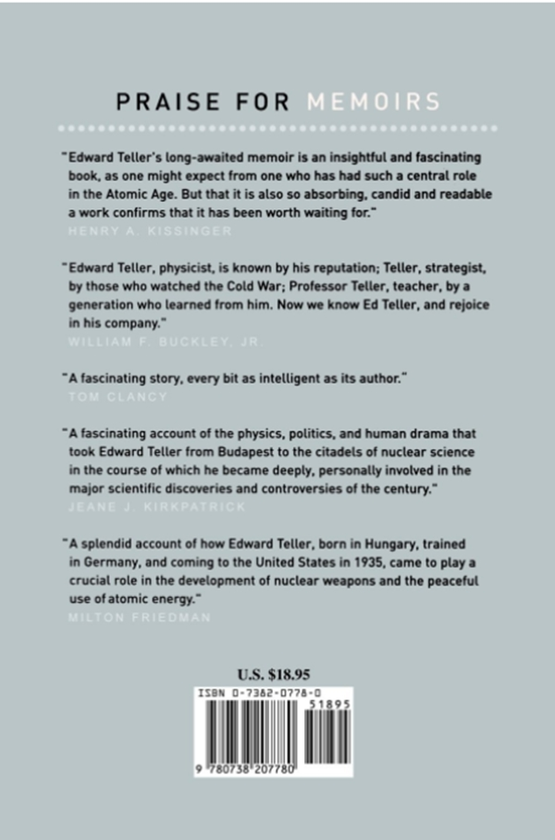 Бумажная книга «Memoirs : A Twentieth Century Journey In Science And Politics», автор Эдвард Теллер - фото №1
