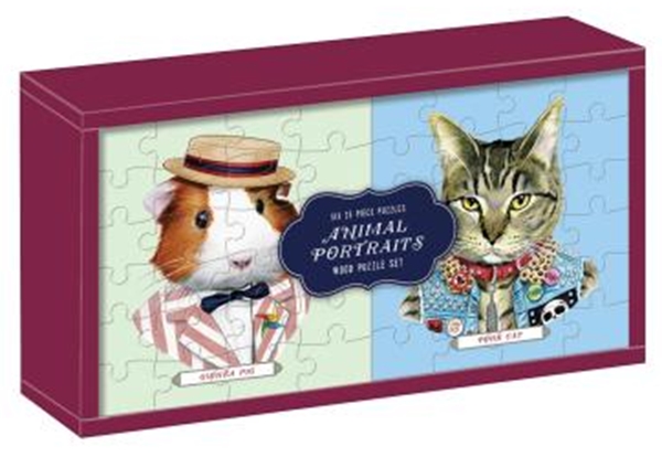 Бумажная книга «Berkley Bestiary Wood Puzzle Set» - фото №1