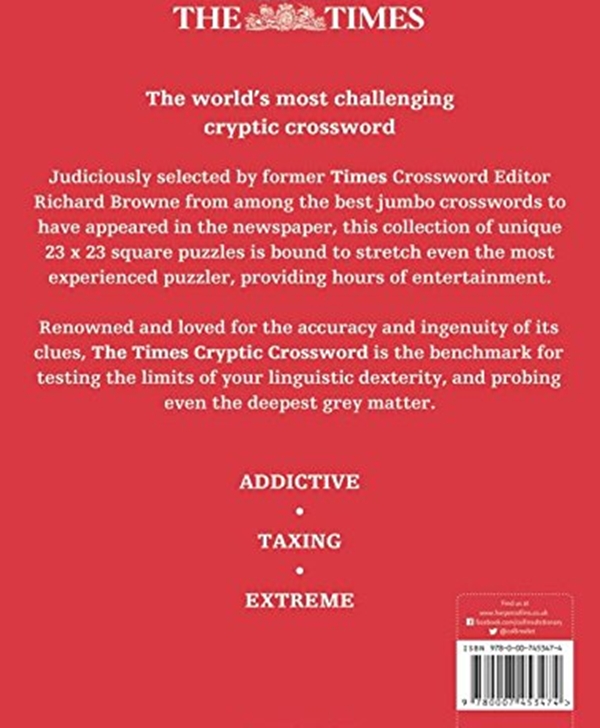 Бумажная книга «The Times Jumbo Cryptic Crossword Book 11 : 50 World-Famous Crossword Puzzles» - фото №1