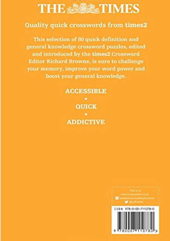 Бумажная книга «The Times Quick Crossword Book 1 : 80 World-Famous Crossword Puzzles from the Times2» - фото №1
