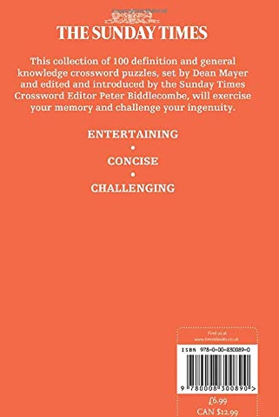 Бумажная книга «The Sunday Times Concise Crossword Book 1 : 100 Challenging Crossword Puzzles» - фото №1