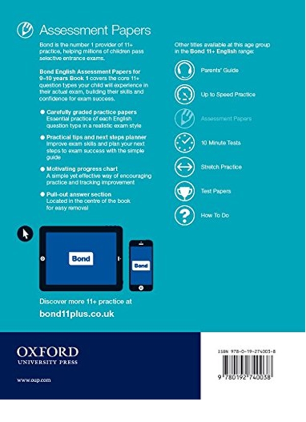 Бумажная книга «Bond 11+: English: Assessment Papers : 9-10 years Book 1», автор Сара Линдсей - фото №1