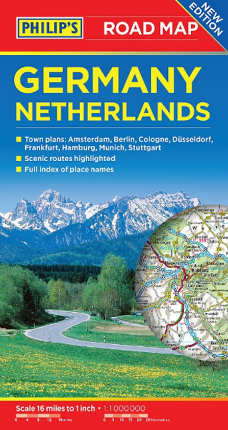 Бумажная книга «Philip's Germany and Netherlands Road Map» - фото №1