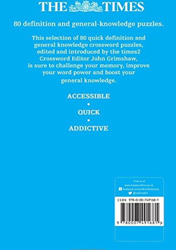 Бумажная книга «The Times Quick Crossword Book 17 : 80 World-Famous Crossword Puzzles from the Times2», автор Джон Гримшоу - фото №1