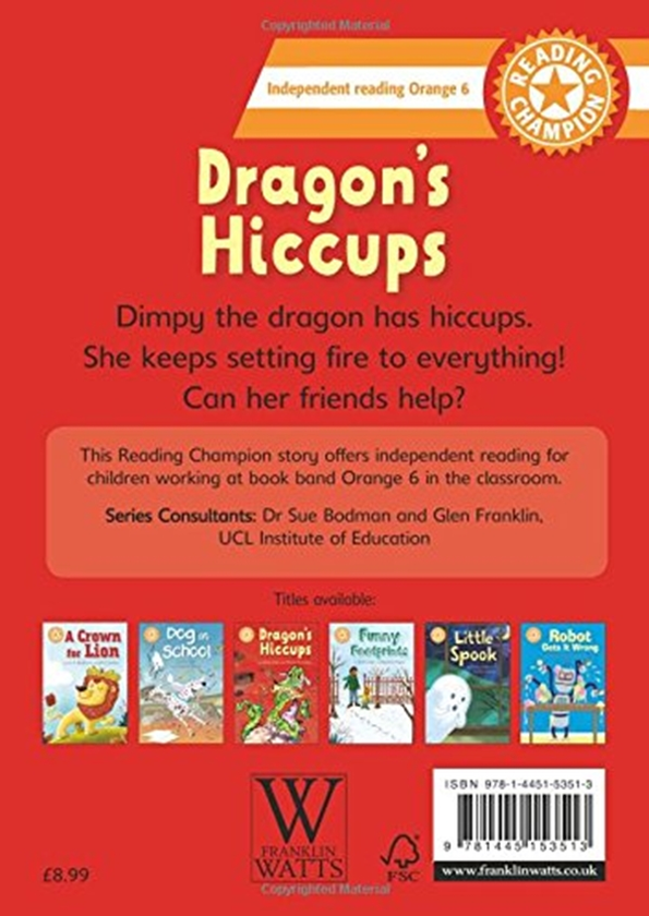 Бумажная книга «Reading Champion: Dragon's Hiccups : Independent Reading Orange 6», автор Дженни Джинкс - фото №1