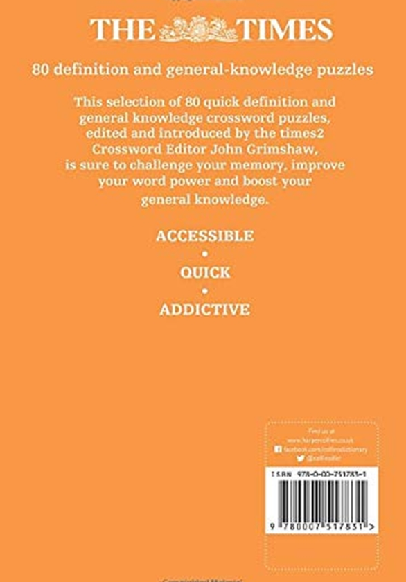 Бумажная книга «The Times Quick Crossword Book 18 : 80 World-Famous Crossword Puzzles from the Times2», автор Джон Гримшоу - фото №1