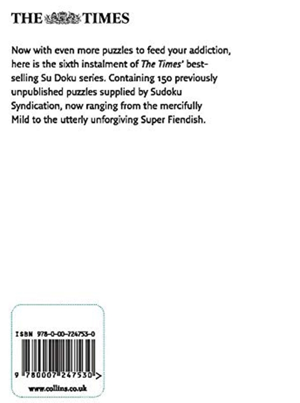 Паперова книга «The Times Su Doku Book 6 : 150 Challenging Puzzles from the Times» - фото №1