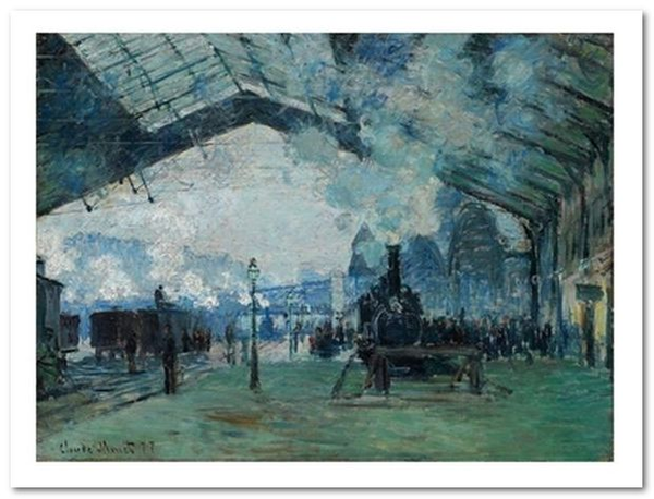 «Открытка Claude Monet - Arrival of the Normandy Train, Gare Saint-Lazare (CM07)», бренда Artistic Card - фото №1