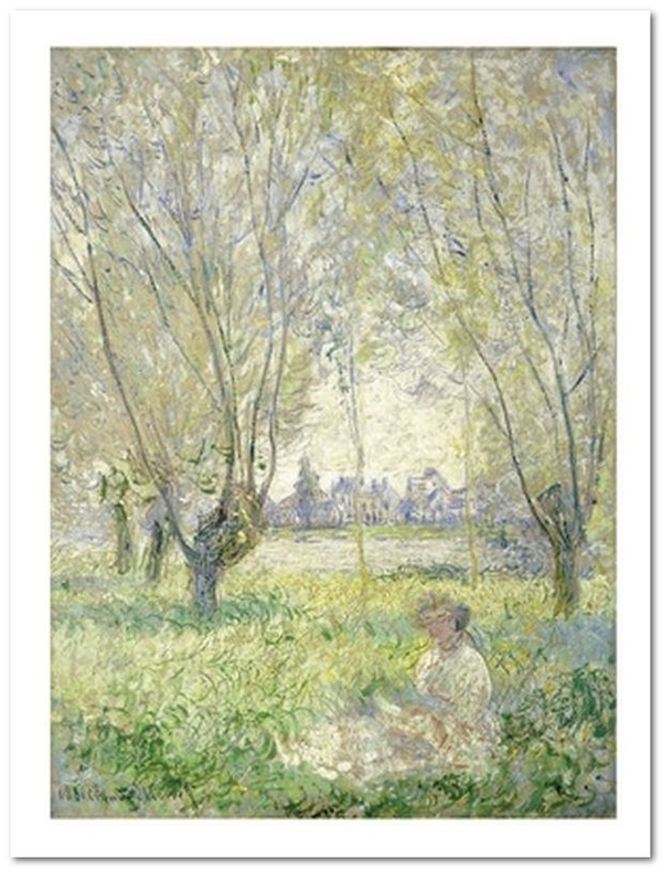«Открытка Claude Monet - Woman Seated under the Willows (CM08)», бренда Artistic Card - фото №1