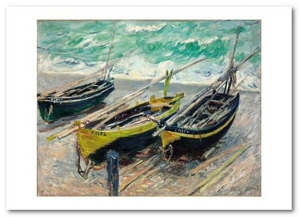 «Открытка Claude Monet - Three Fishing Boats (CM103)», бренда Artistic Card - фото №1