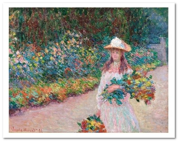  «Открытка Claude Monet - Young Girl in the Garden at Giverny (CM10)», бренда Artistic Card - фото №1