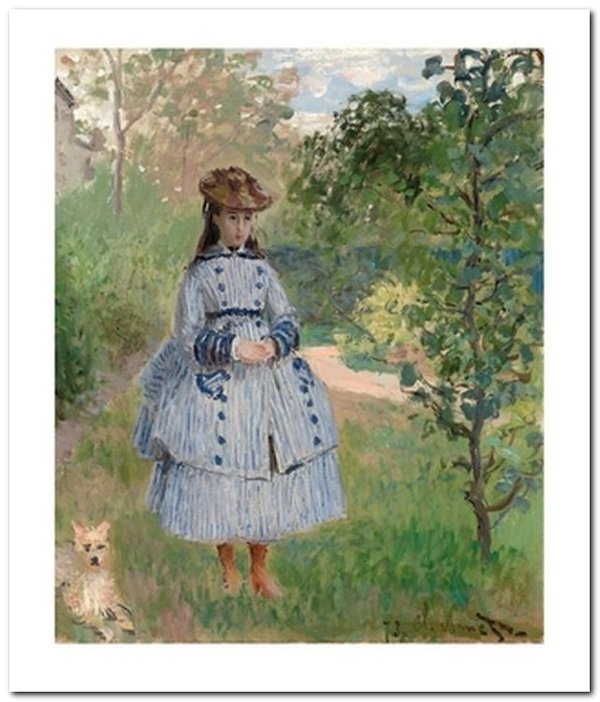 «Открытка Claude Monet - Girl with Dog (CM12)», бренда Artistic Card - фото №1