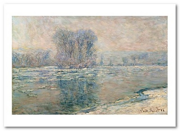 «Открытка Claude Monet - Ice Cubes, White Effect (CM167)», бренда Artistic Card - фото №1