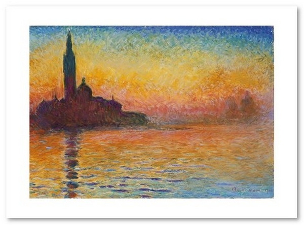  «Открытка Claude Monet - San Giorgio Maggiore at Dusk (CM182)», бренда Artistic Card - фото №1