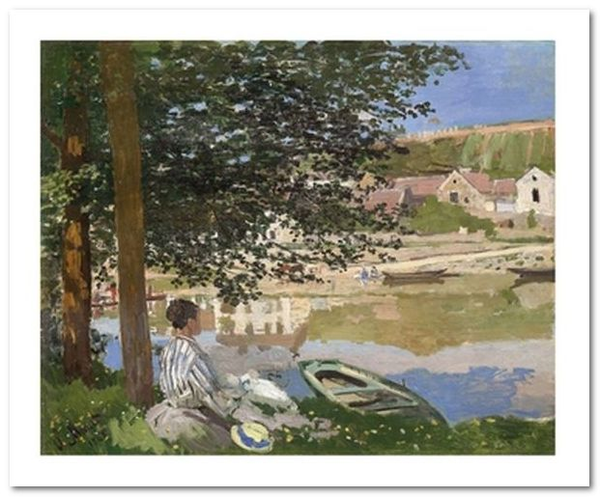 «Открытка Claude Monet - On the Bank of the Seine, Bennecourt (CM26)», бренда Artistic Card - фото №1