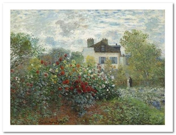  «Открытка Claude Monet - The Artist’s Garden in Argenteuil (CM33)», бренда Artistic Card - фото №1
