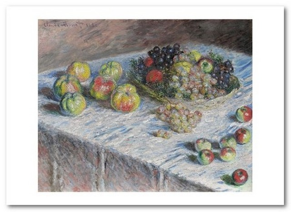 «Открытка Claude Monet - Apples and Grapes (CM48)», бренда Artistic Card - фото №1