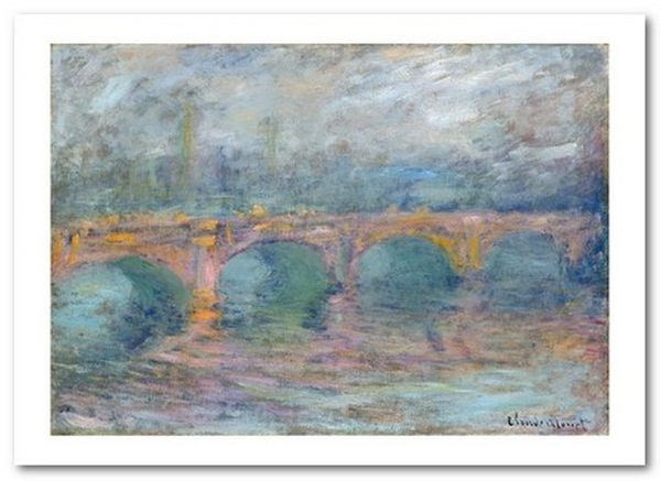  «Открытка Claude Monet - Waterloo Bridge, London at Sunset (CM49)», бренда Artistic Card - фото №1