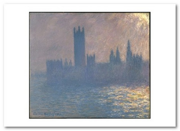  «Открытка Claude Monet - Houses of Parliament, Sunlight Effect (CM69)», бренда Artistic Card - фото №1