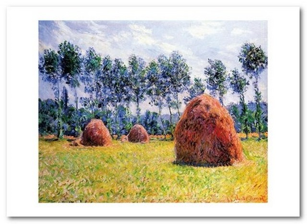 «Открытка Claude Monet - Haystacks at Giverny (CM76)», бренда Artistic Card - фото №1
