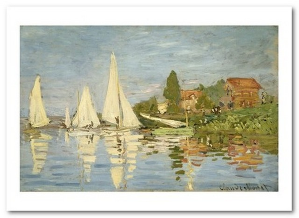 «Открытка Claude Monet - Regattas at Argenteuil (CM81)», бренда Artistic Card - фото №1