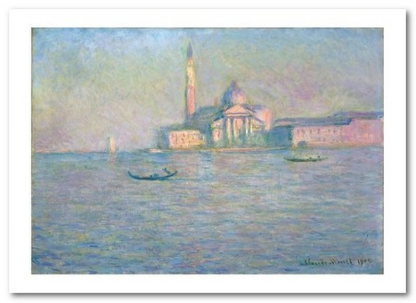 «Открытка Claude Monet - The Church of San Giorgio Maggiore, Venice (CM91)», бренда Artistic Card - фото №1