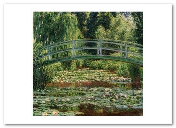 «Открытка Claude Monet - The Japanese Footbridge and the Water Lily Pool, Giverny (CM97)», бренда Artistic Card - фото №1