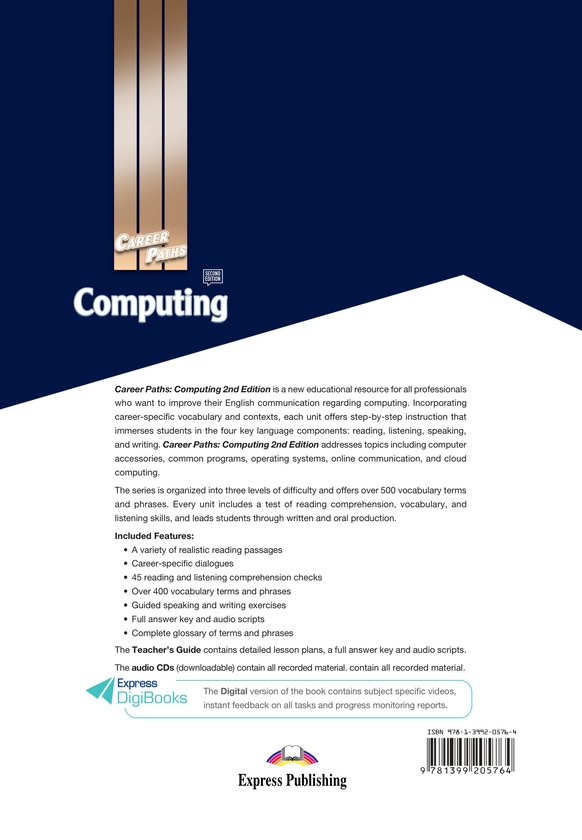 Бумажная книга «Career Paths. Computing (2nd Edition). Student's Book (with DigiBooks App)», авторов Вирджиния Эванс, Дженни Дули, Уилл Кеннеди - фото №1