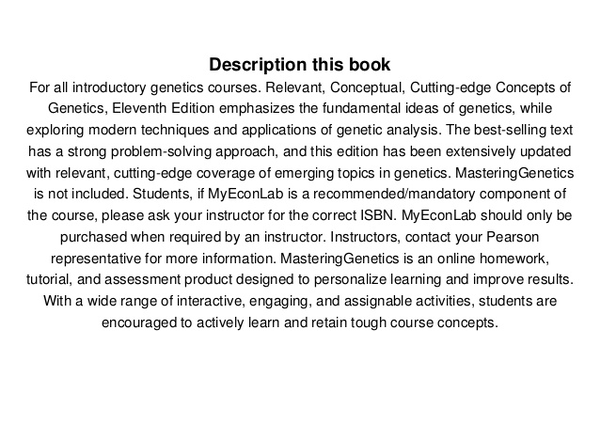 [object Object] «Concepts of Genetics», авторів Майкл Каммінгс, Шарлотта Спенсер, Майкл Палладіно, Уільям Клуг - фото №4 - мініатюра