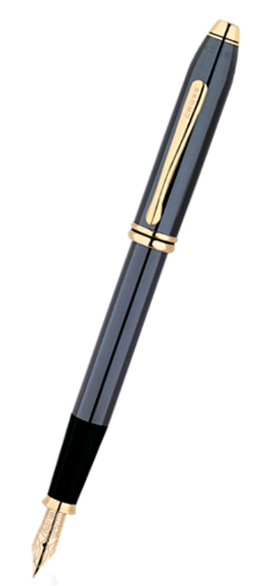 «Перьевая ручка Cross TOWNSEND Titanium FP В с родием (Cr58600dr)» - фото №1