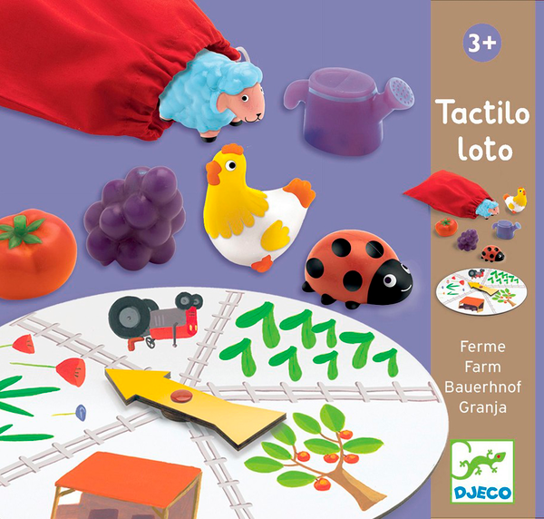  «Настольная игра тактильное лото Ферма Djeco (DJ08135)», бренда Djeco - фото №1