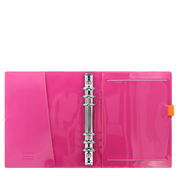  «Органайзер Filofax Domino Patent A5 Orange/Pink Stripes (18-022574)», бренда Filofax - фото №1