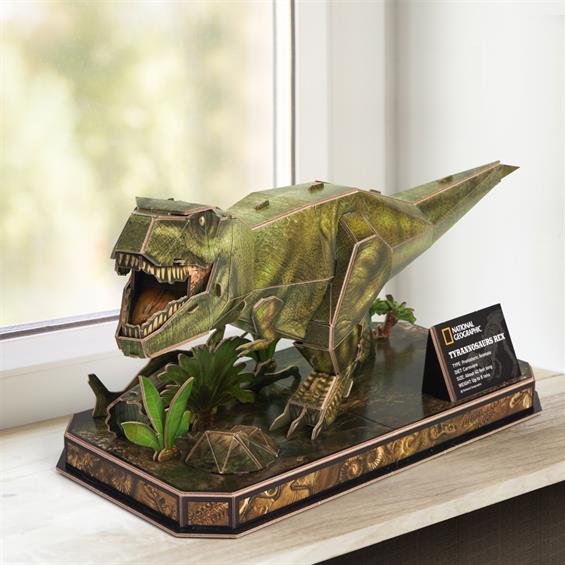 «Тривимірна головоломка-конструктор CubicFun National Geographic Dino Тиранозавр Рекс», бренда CubicFun - фото №1