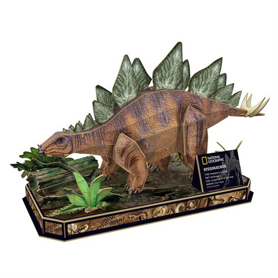  «Тривимірная головоломка-конструктор National Geographic Dino Стегозавр», бренда CubicFun - фото №1